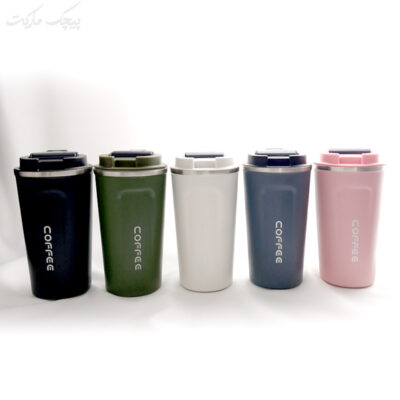 تراول ماگ دماسنج‌دار ۵۱۰ میلی‌لیتری استیل ۳۰۴ با کیفیت بالا و وزن سبک